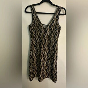 Free‎ People Intimately Jacquard Slip Lingerie Illusion front crisscross back